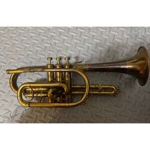 Vintage Buescher Cornet Brass Instrument Serial #289187 AS-IS w/ Case